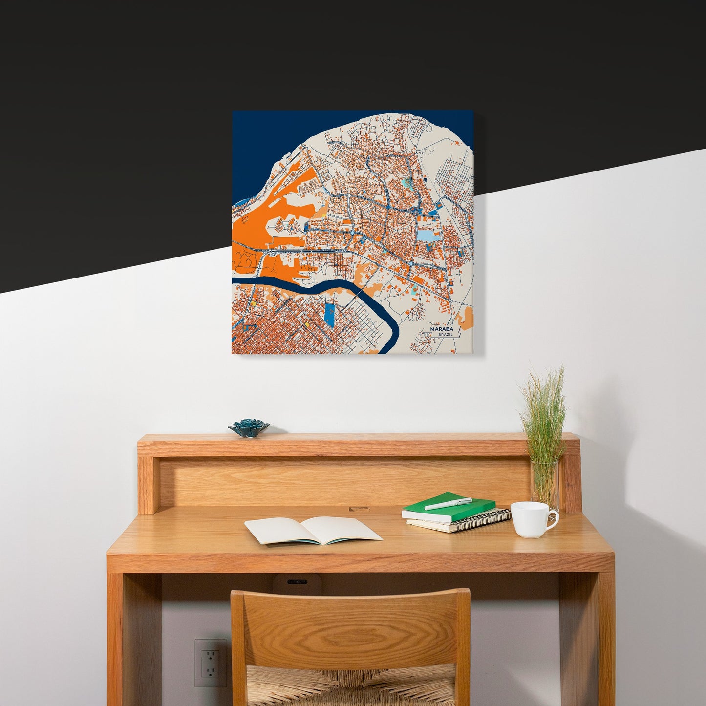 Maraba Brazil Colorful City Map Canvas Print Scene