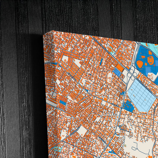 Maracaibo Venezuela Colorful City Map Canvas Print Detail