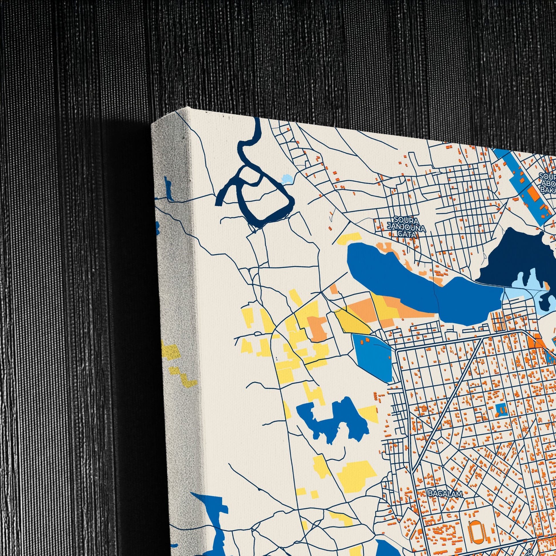 Maradi Niger Colorful City Map Canvas Print Detail