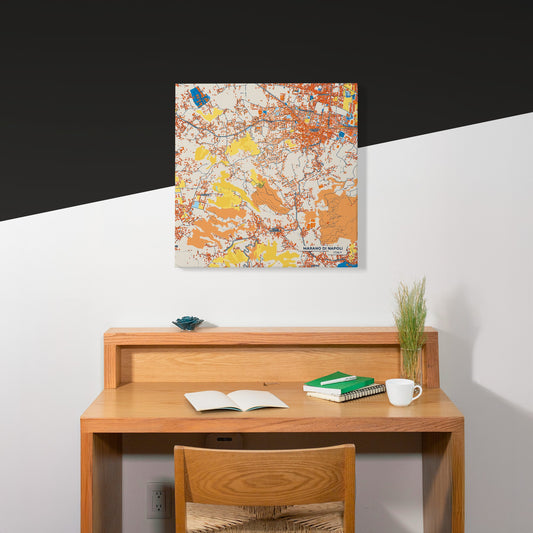 Marano Di Napoli Italy Colorful City Map Canvas Print Scene