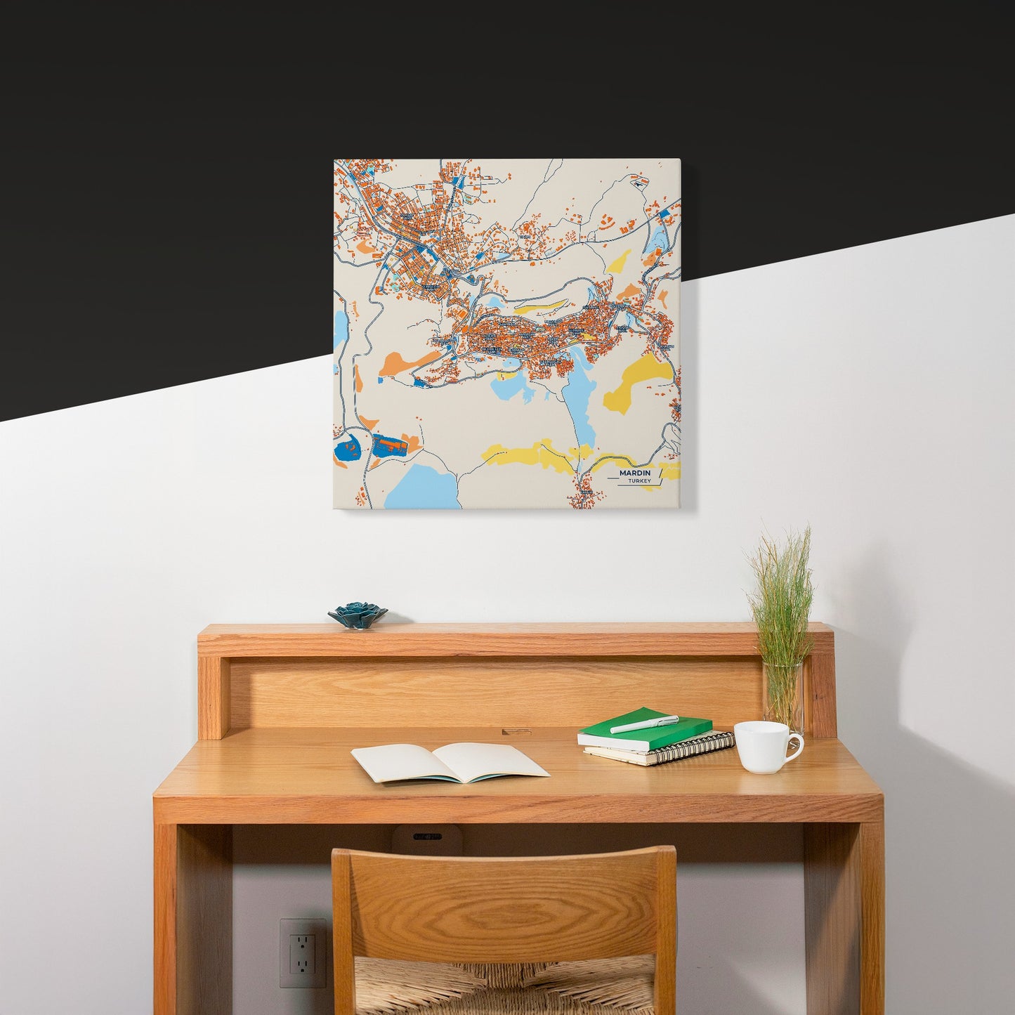 Mardi̇n Turkey Colorful City Map Canvas Print Scene