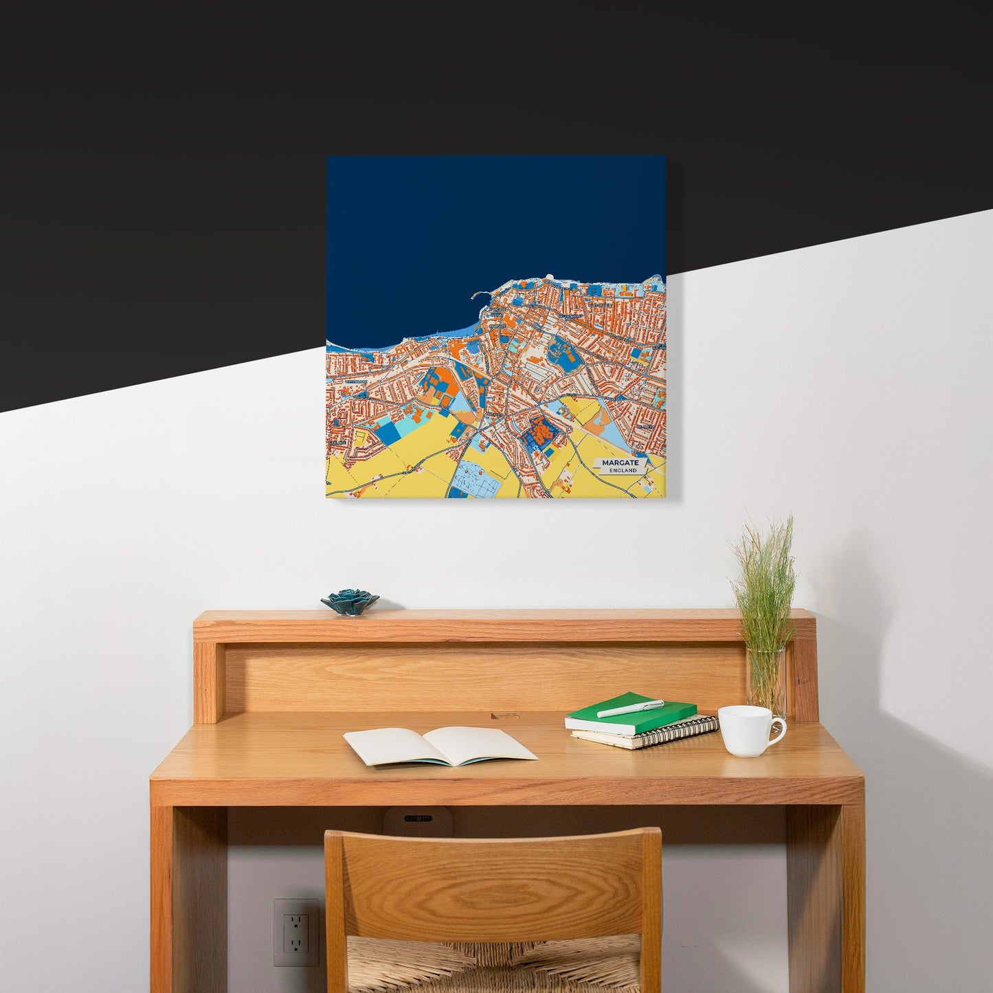 Margate England Colorful City Map Canvas Print Scene