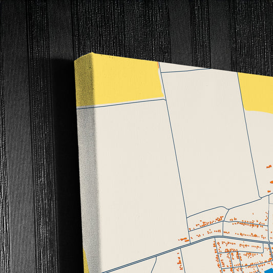 Марханець Ukraine Colorful City Map Canvas Print Detail