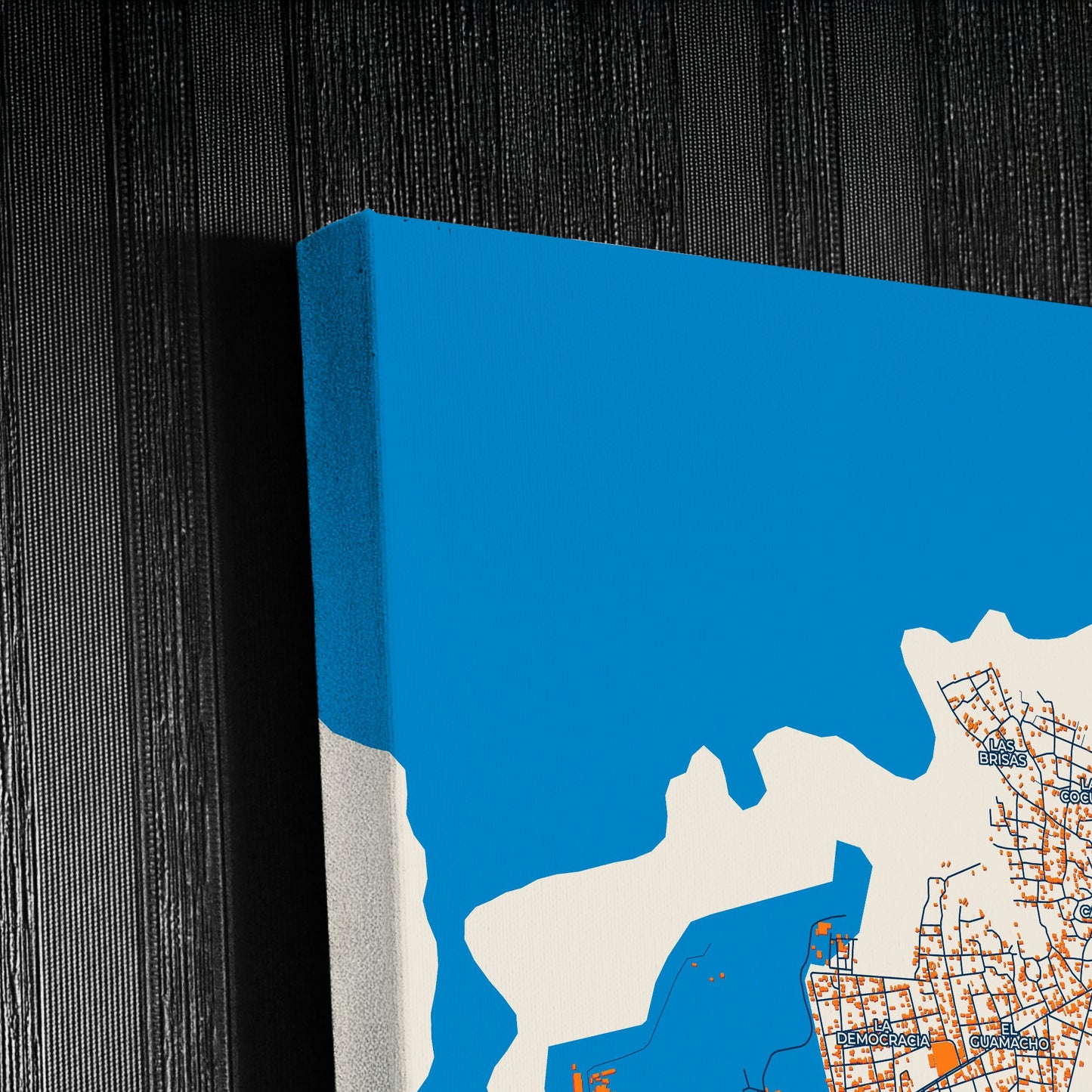 Mariara Venezuela Colorful City Map Canvas Print Detail