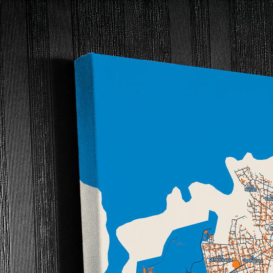 Mariara Venezuela Colorful City Map Canvas Print Detail