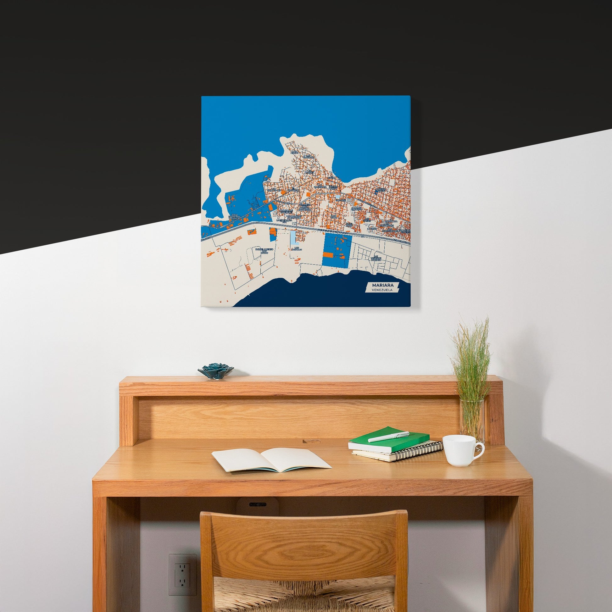 Mariara Venezuela Colorful City Map Canvas Print Scene