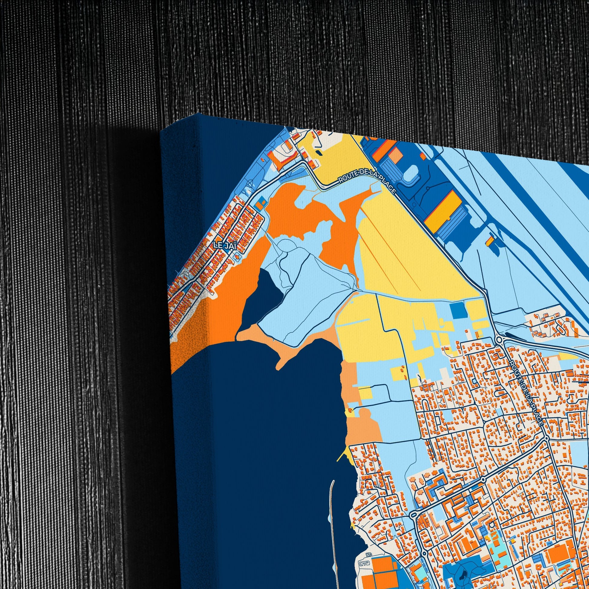 Marignane France Colorful City Map Canvas Print Detail