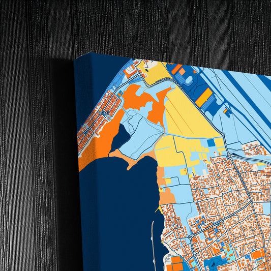Marignane France Colorful City Map Canvas Print Detail