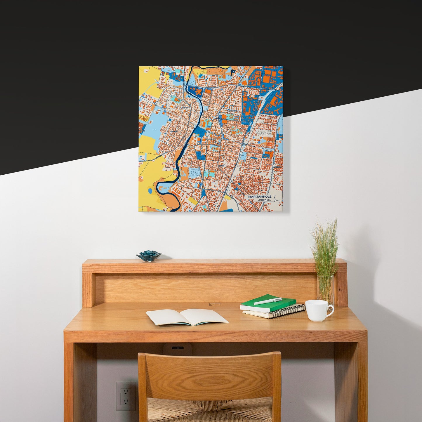 Marijampolė Lithuania Colorful City Map Canvas Print Scene
