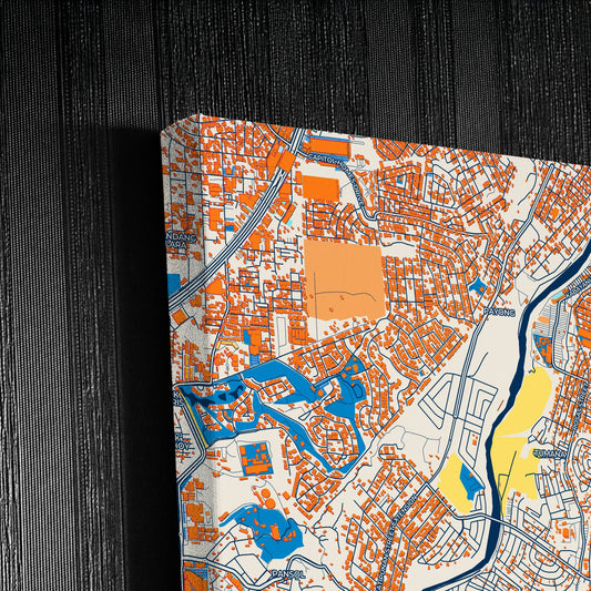 Marikina Philippines Colorful City Map Canvas Print Detail