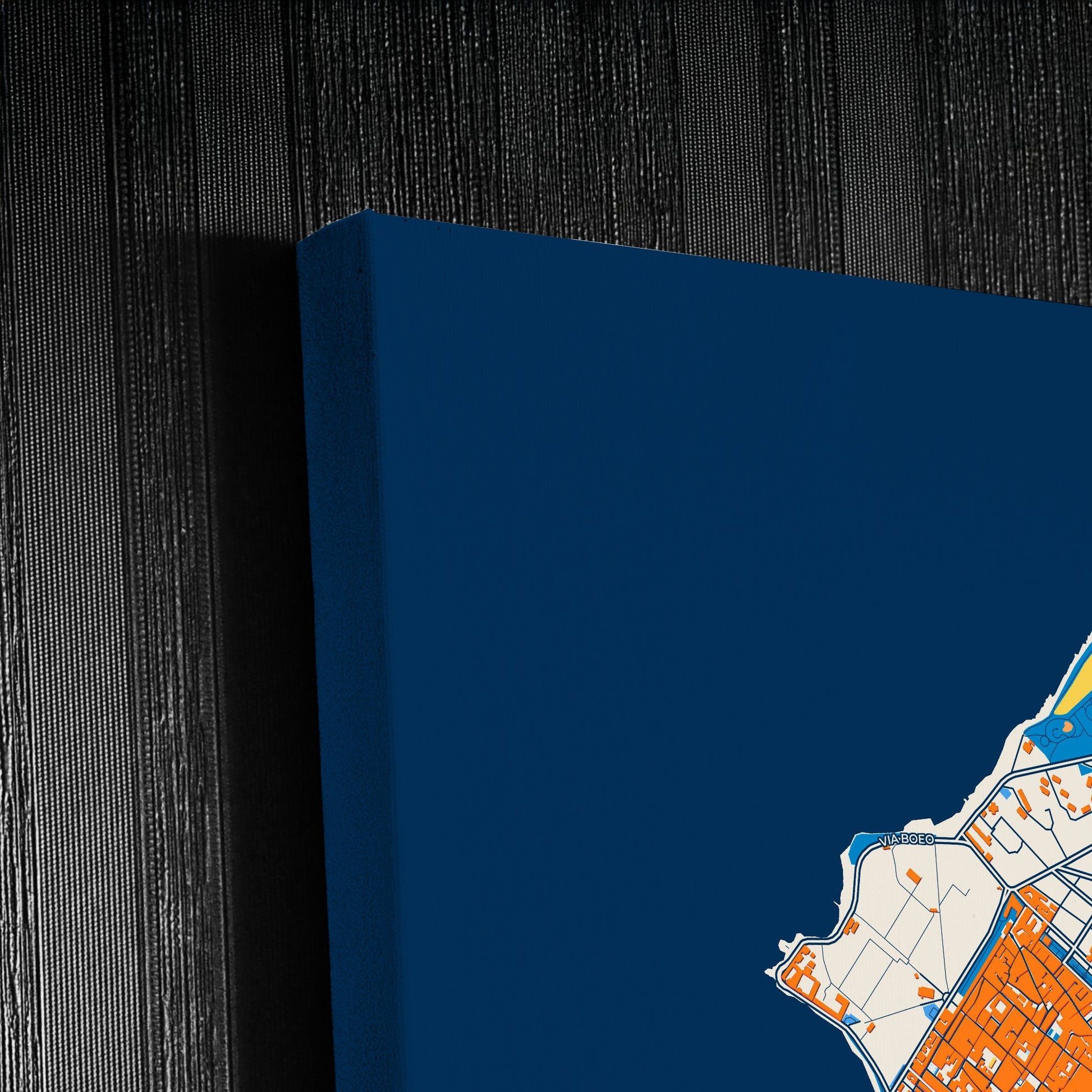 Marsala Italy Colorful City Map Canvas Print Detail