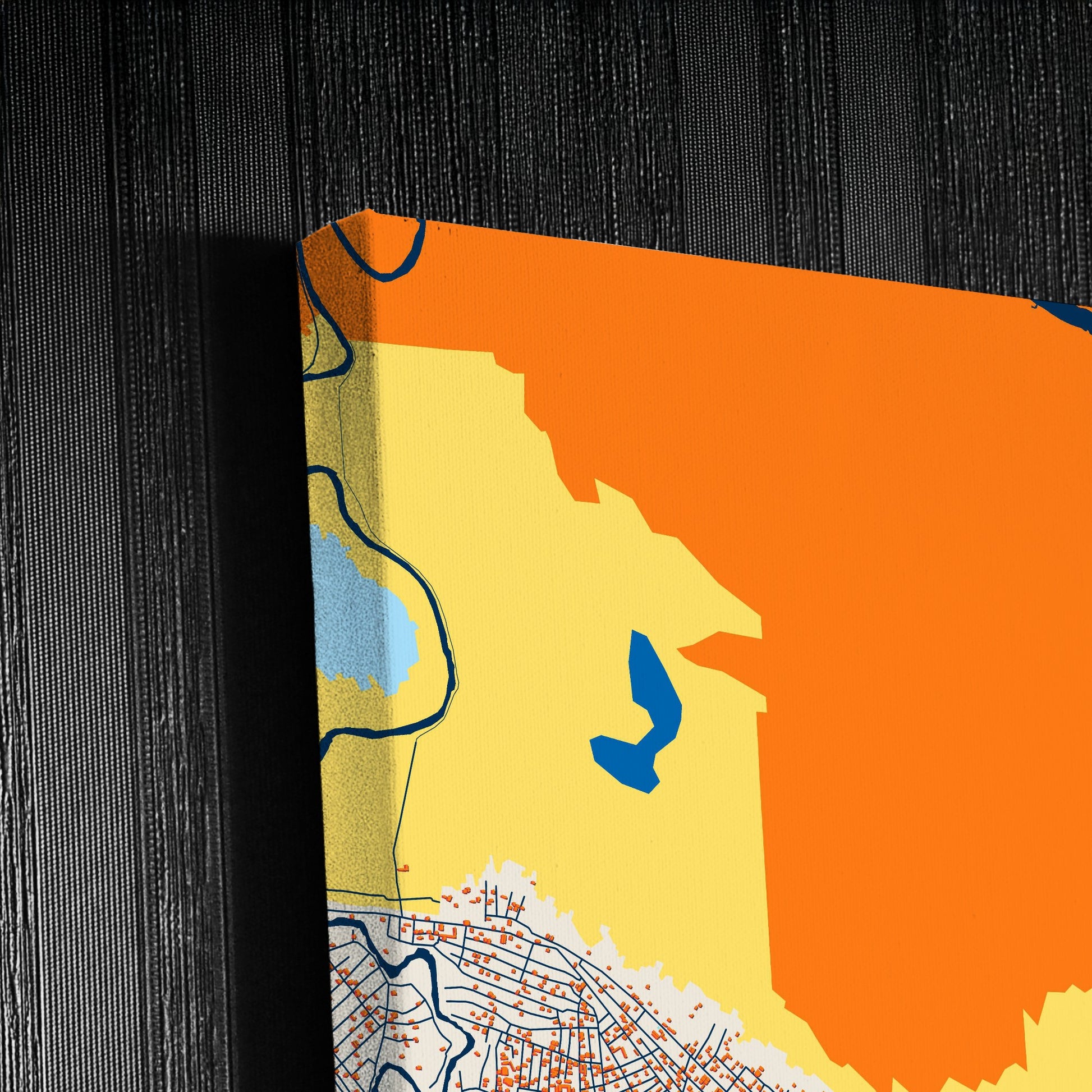 Masina Dr Congo Colorful City Map Canvas Print Detail