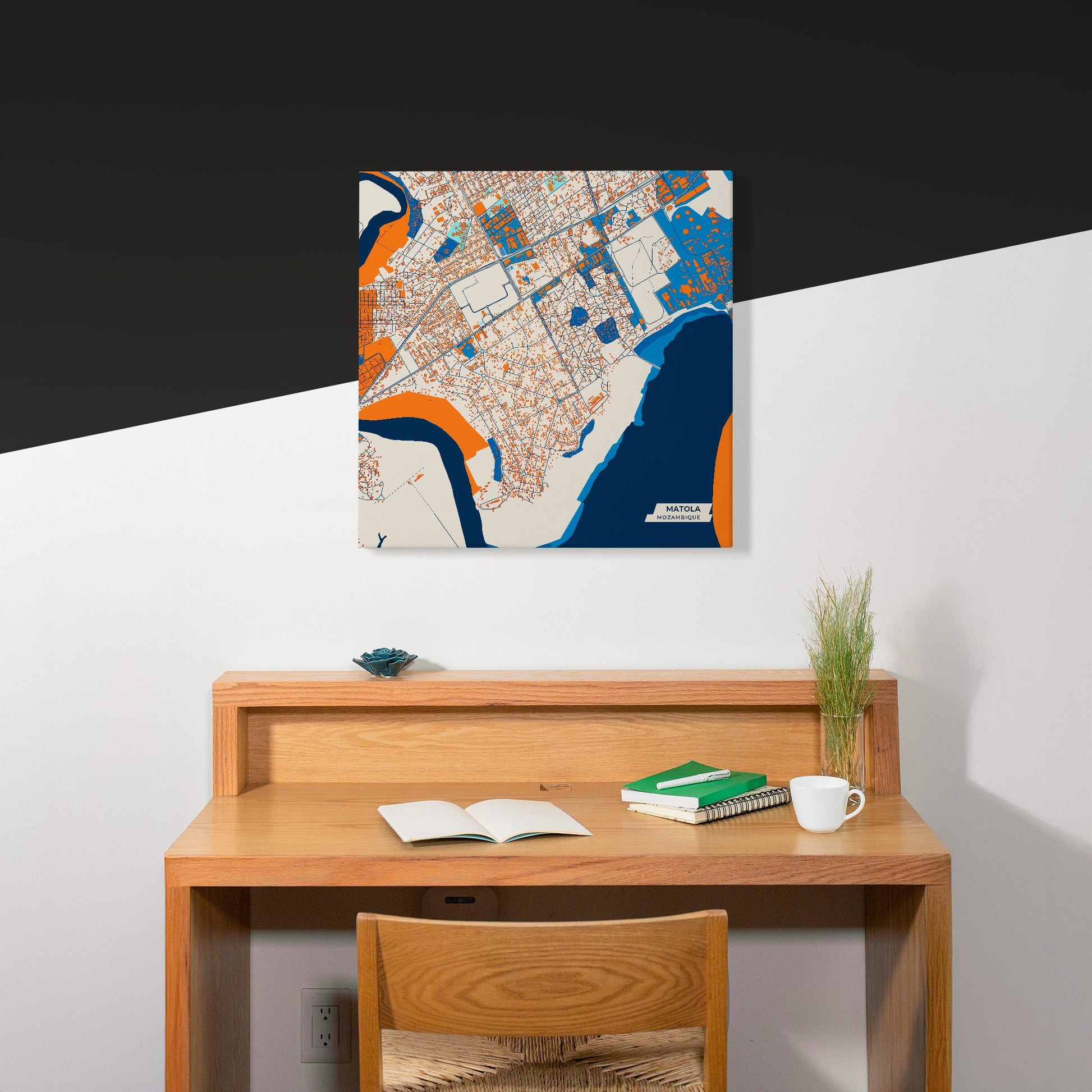 Matola Mozambique Colorful City Map Canvas Print Scene