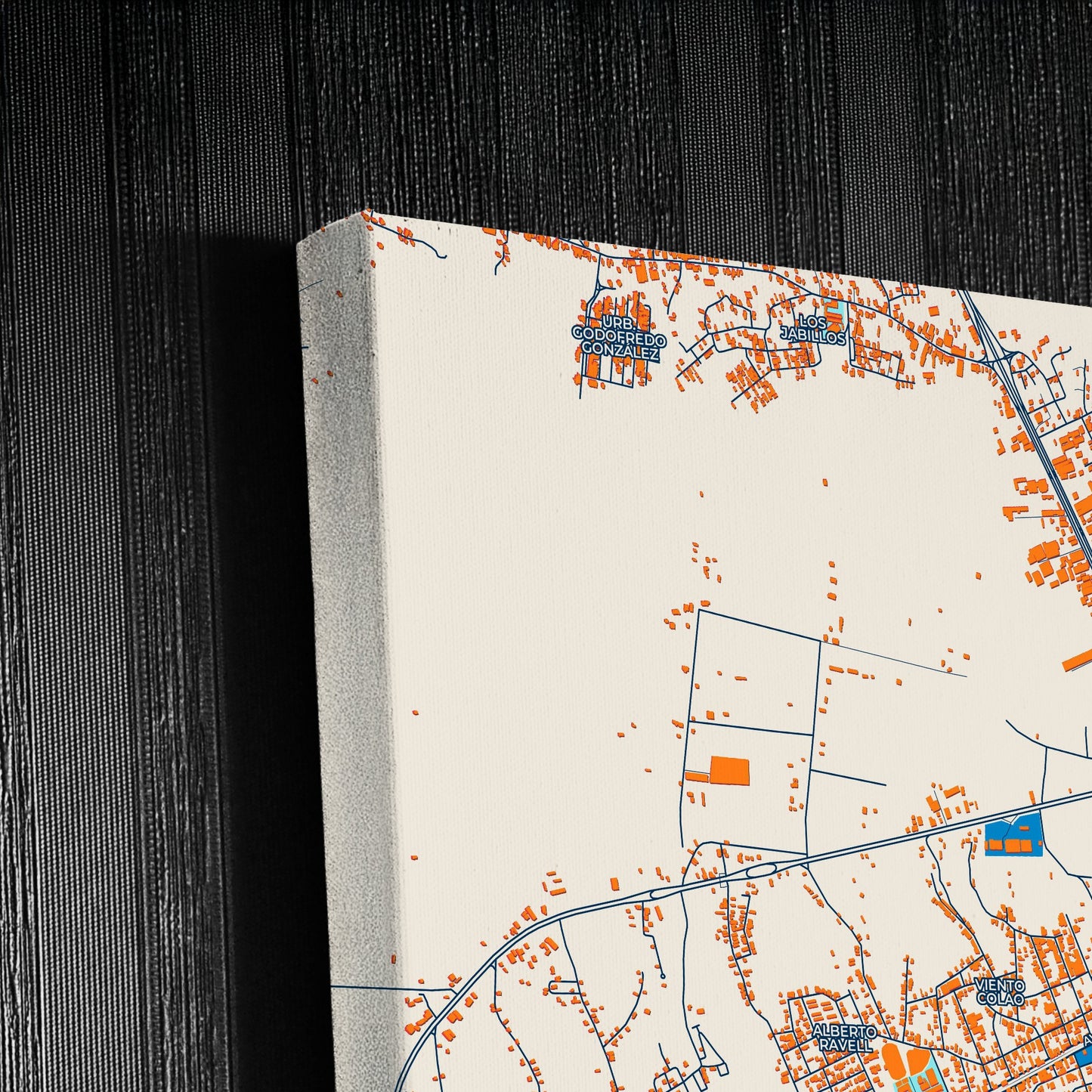 Maturin Venezuela Colorful City Map Canvas Print Detail