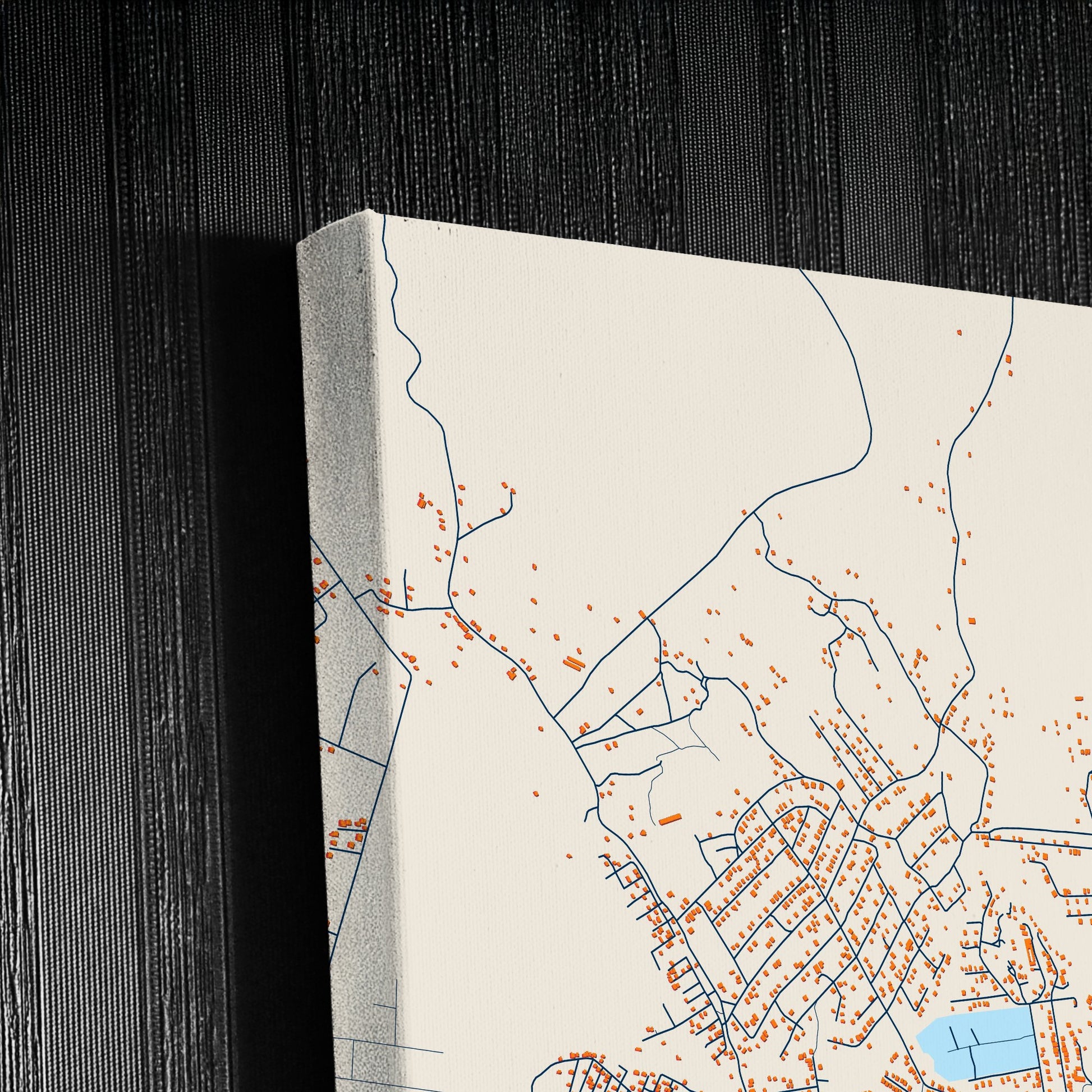 May Pen Jamaica Colorful City Map Canvas Print Detail