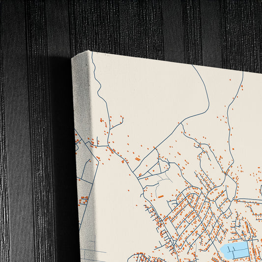 May Pen Jamaica Colorful City Map Canvas Print Detail