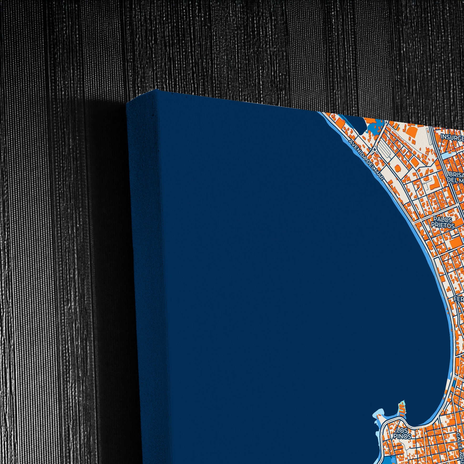 Mazatlán Mexico Colorful City Map Canvas Print Detail