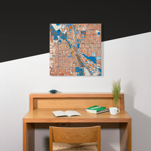 Medford Oregon Colorful City Map Canvas Print Scene