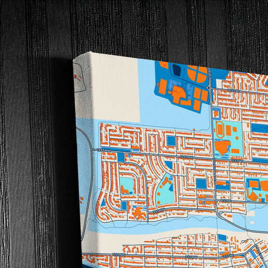 Medicine Hat Canada Colorful City Map Canvas Print Detail