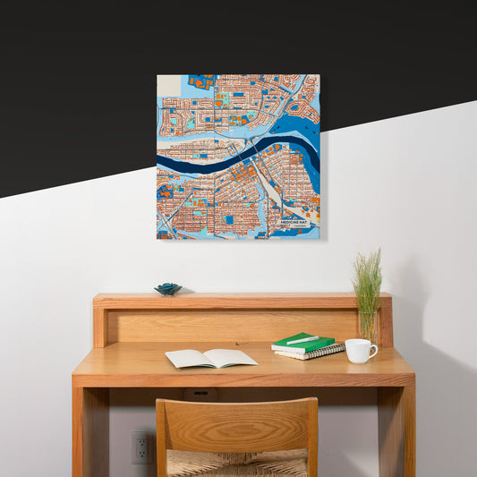 Medicine Hat Canada Colorful City Map Canvas Print Scene