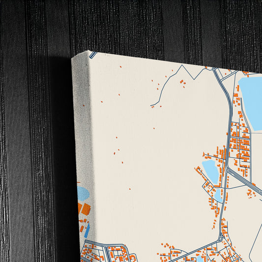 Medina Saudi Arabia Colorful City Map Canvas Print Detail