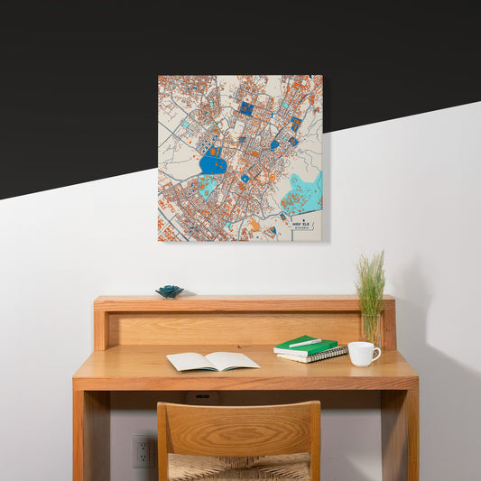 Mek´Ele Ethiopia Colorful City Map Canvas Print Scene