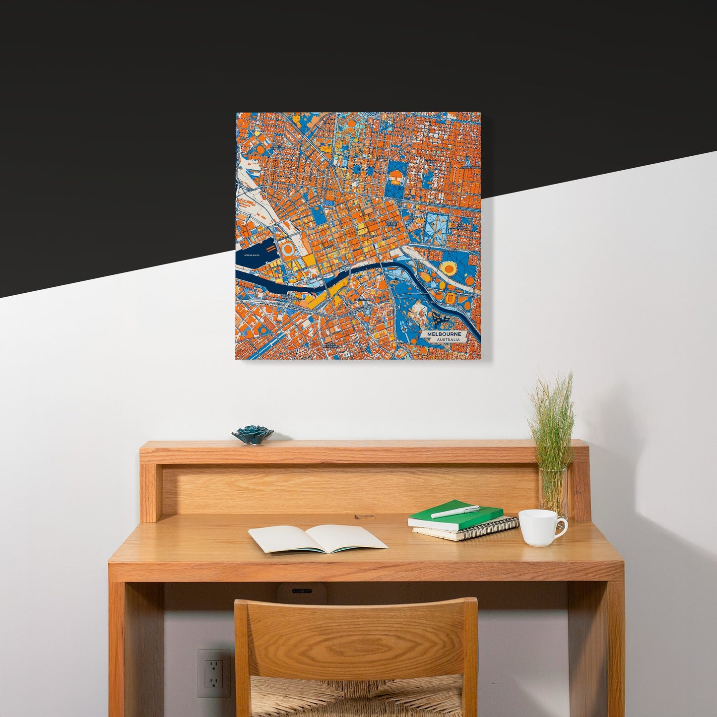 Melbourne Australia Colorful City Map Canvas Print Scene