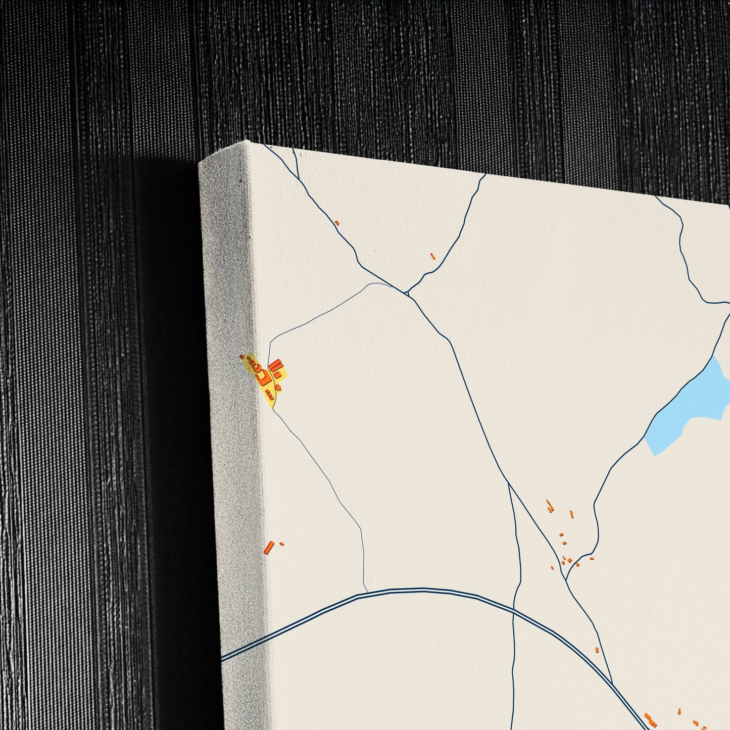 Mérida Spain Colorful City Map Canvas Print Detail