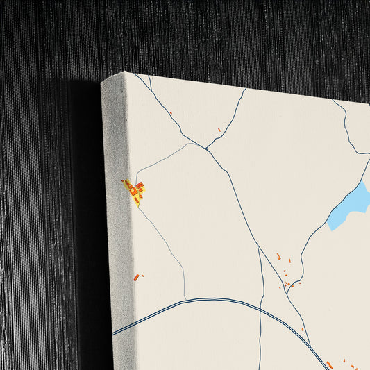 Mérida Spain Colorful City Map Canvas Print Detail