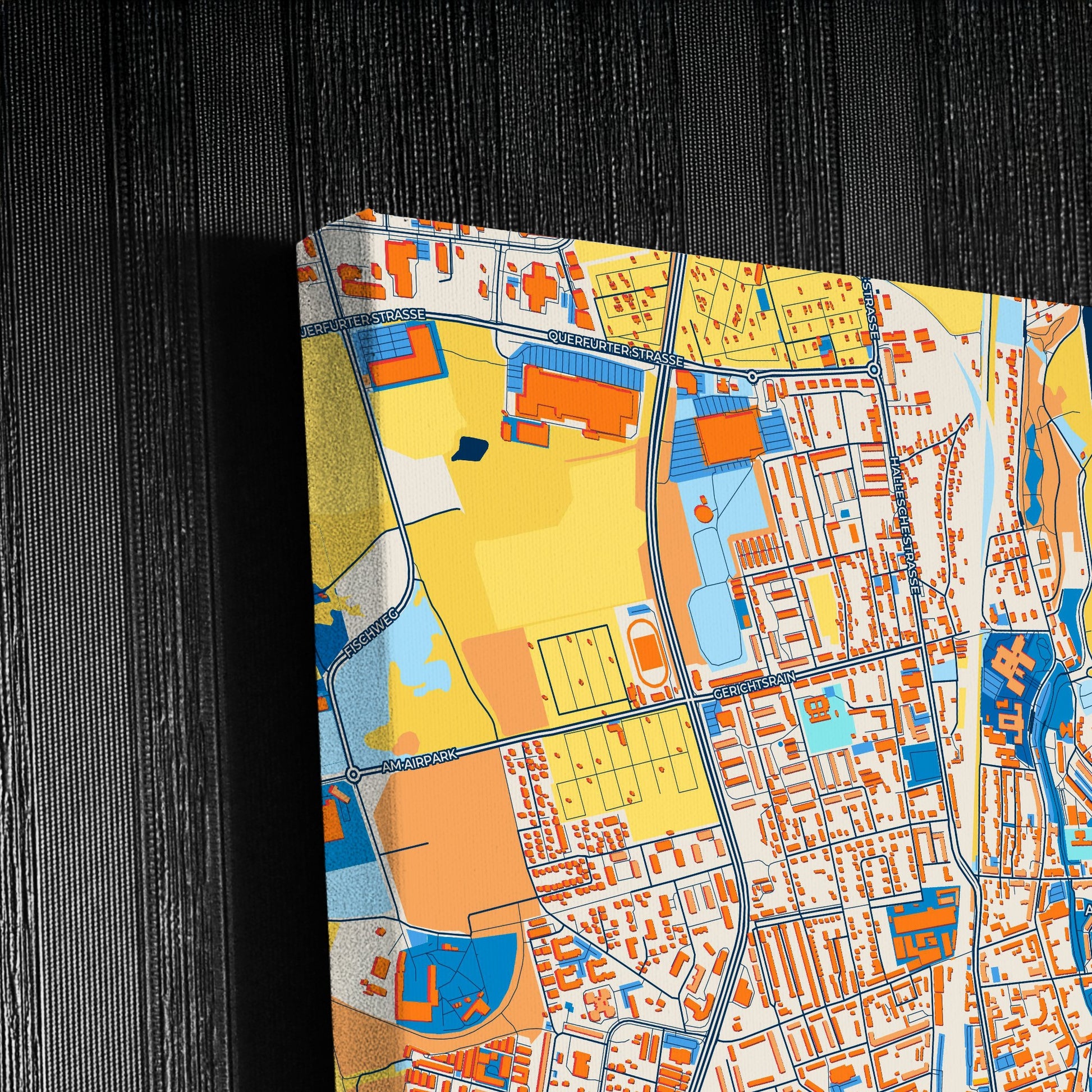 Merseburg Germany Colorful City Map Canvas Print Detail