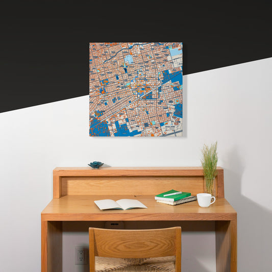 Midland Texas Colorful City Map Canvas Print Scene