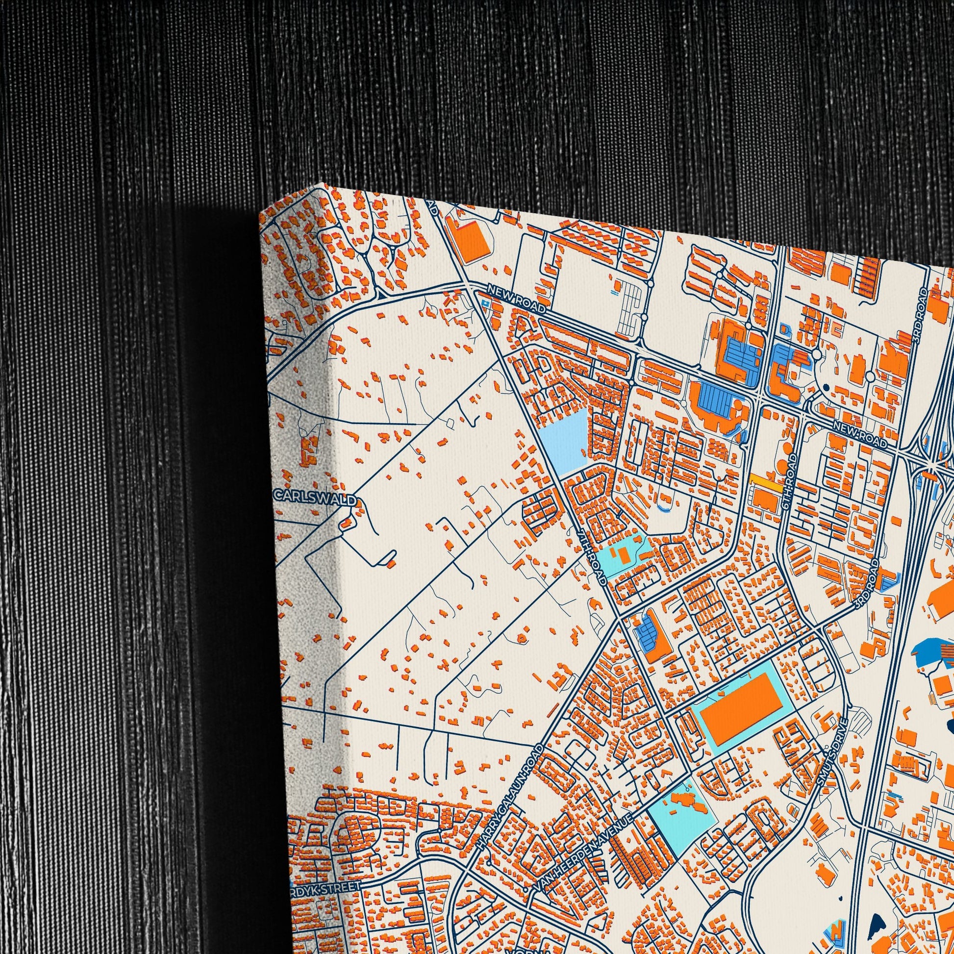 Midrand South Africa Colorful City Map Canvas Print Detail