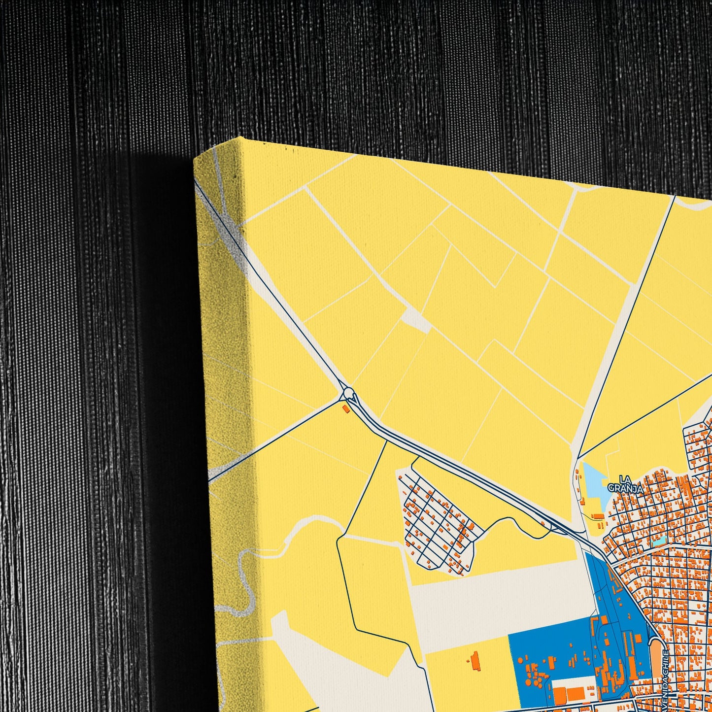 Milagro Ecuador Colorful City Map Canvas Print Detail