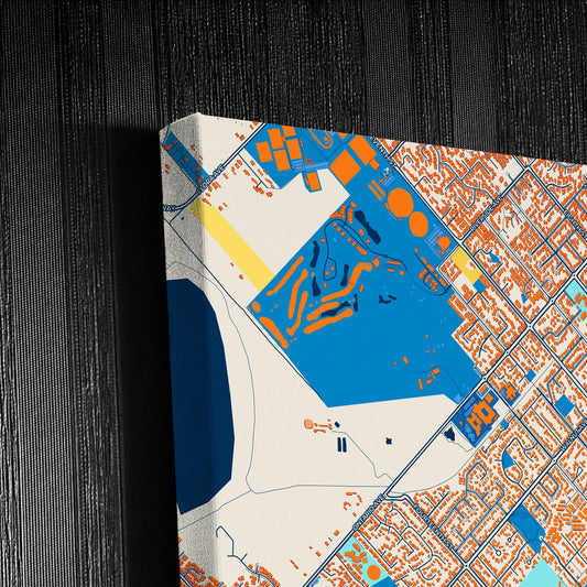 Mildura–Wentworth Australia Colorful City Map Canvas Print Detail