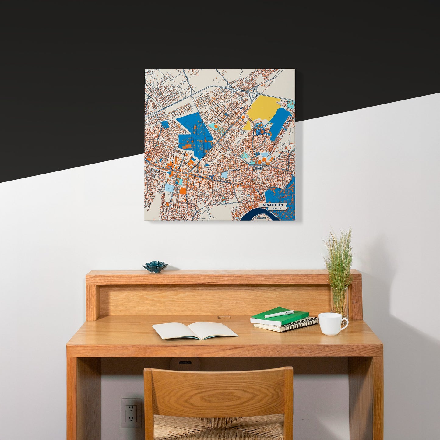 Minatitlán Mexico Colorful City Map Canvas Print Scene