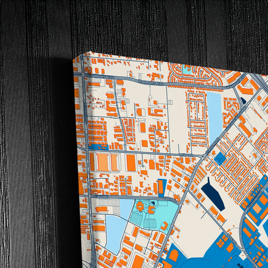Missouri City Texas Colorful City Map Canvas Print Detail