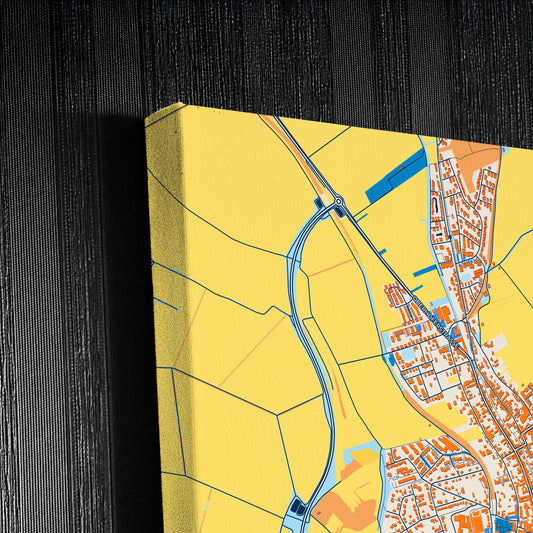 Mistelbach Austria Colorful City Map Canvas Print Detail