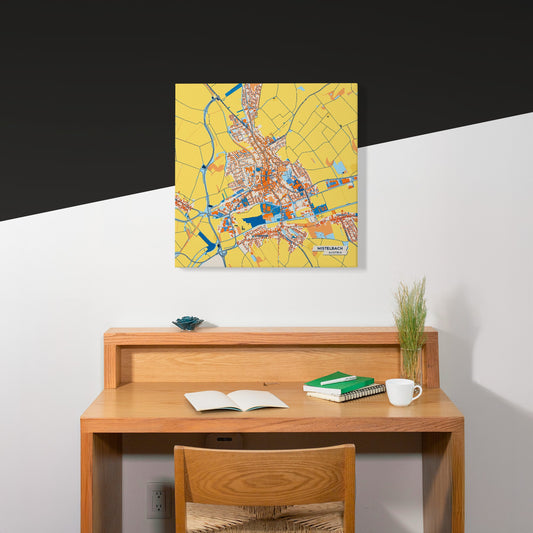 Mistelbach Austria Colorful City Map Canvas Print Scene