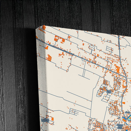 Moca Dominican Republic Colorful City Map Canvas Print Detail