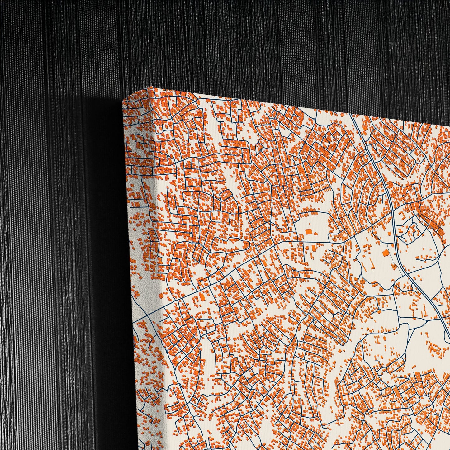 Modakeke Nigeria Colorful City Map Canvas Print Detail