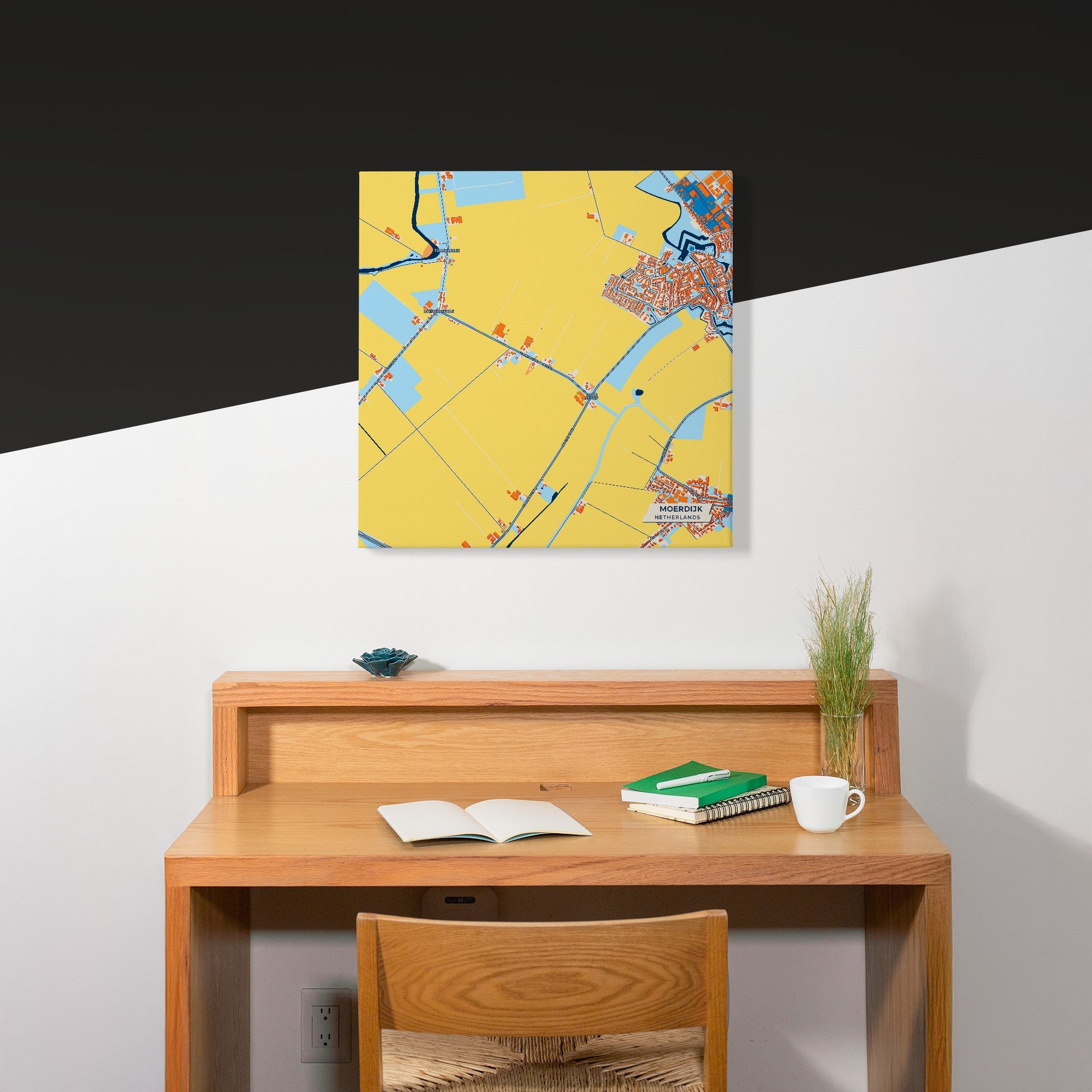 Moerdijk Netherlands Colorful City Map Canvas Print Scene