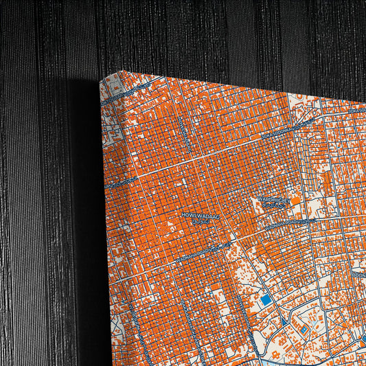 Mogadishu Somalia Colorful City Map Canvas Print Detail