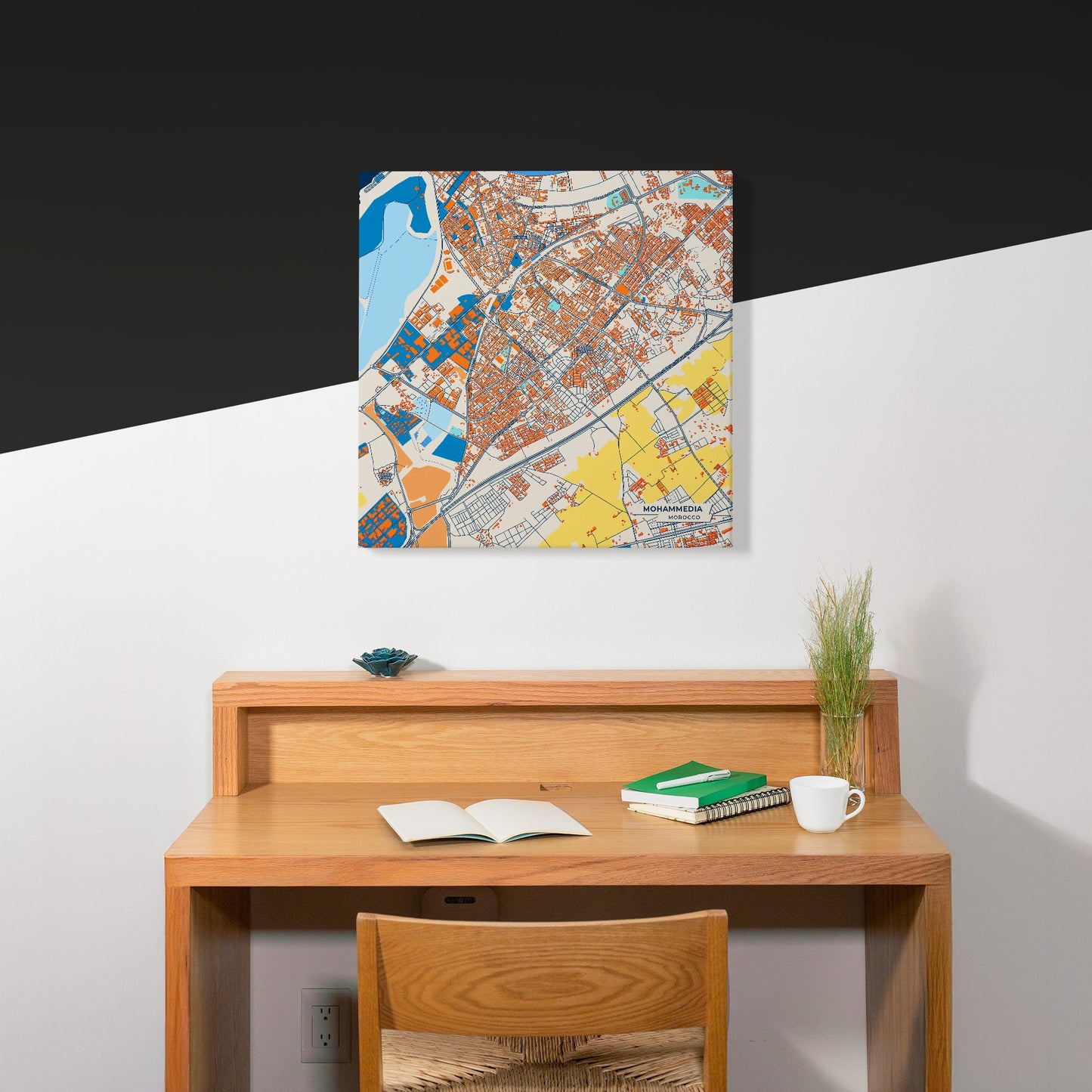 Mohammedia Morocco Colorful City Map Canvas Print Scene
