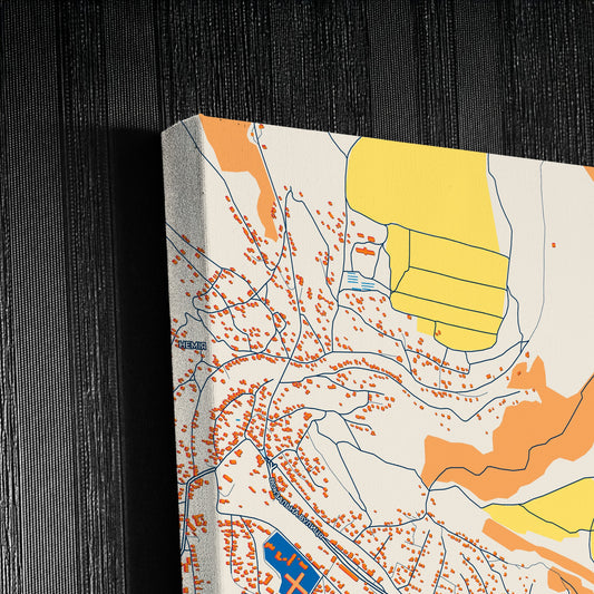 Могилів-Подільський Ukraine Colorful City Map Canvas Print Detail