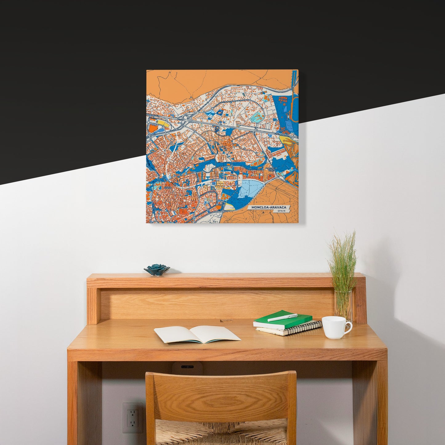 Moncloa-Aravaca Spain Colorful City Map Canvas Print Scene