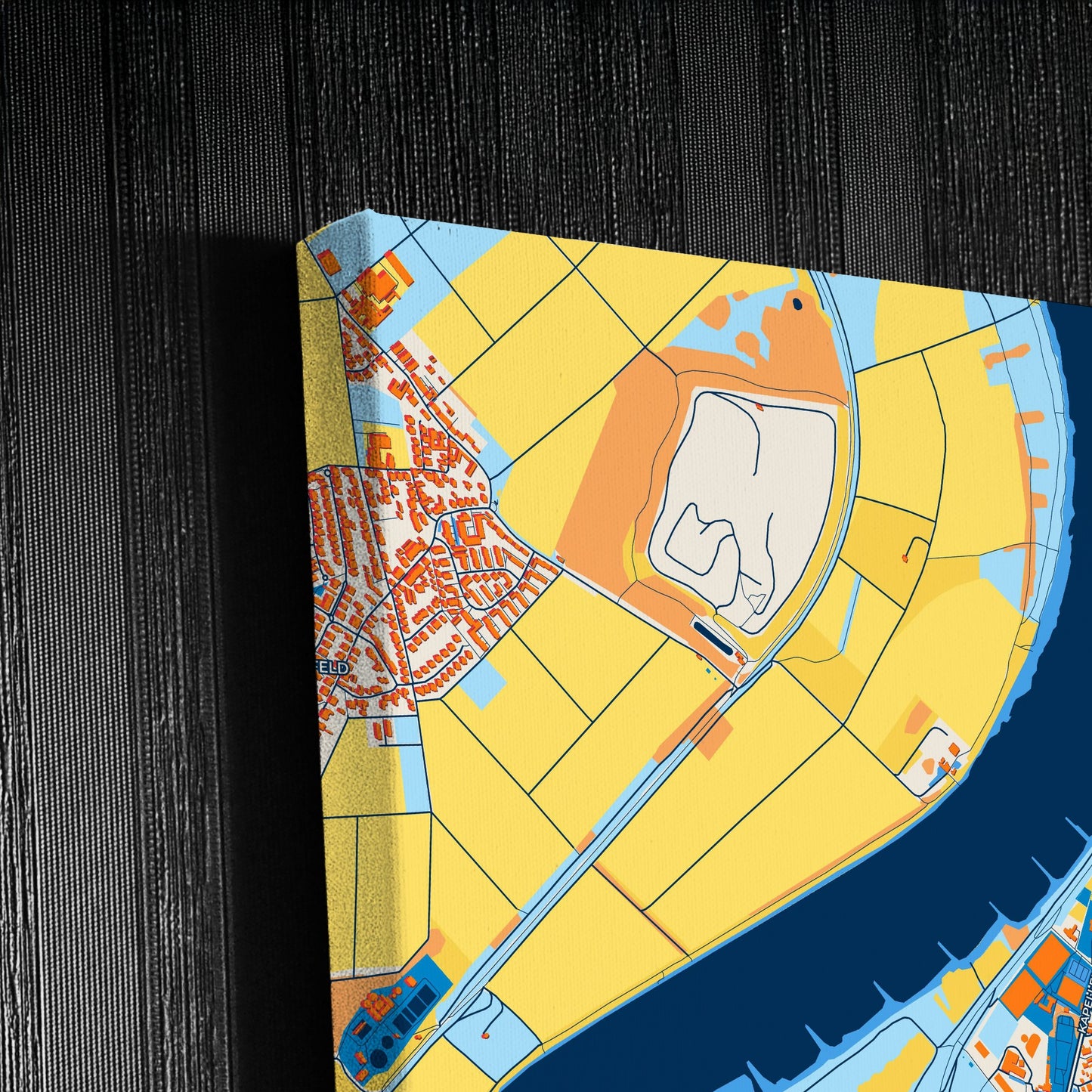 Monheim Am Rhein Germany Colorful City Map Canvas Print Detail