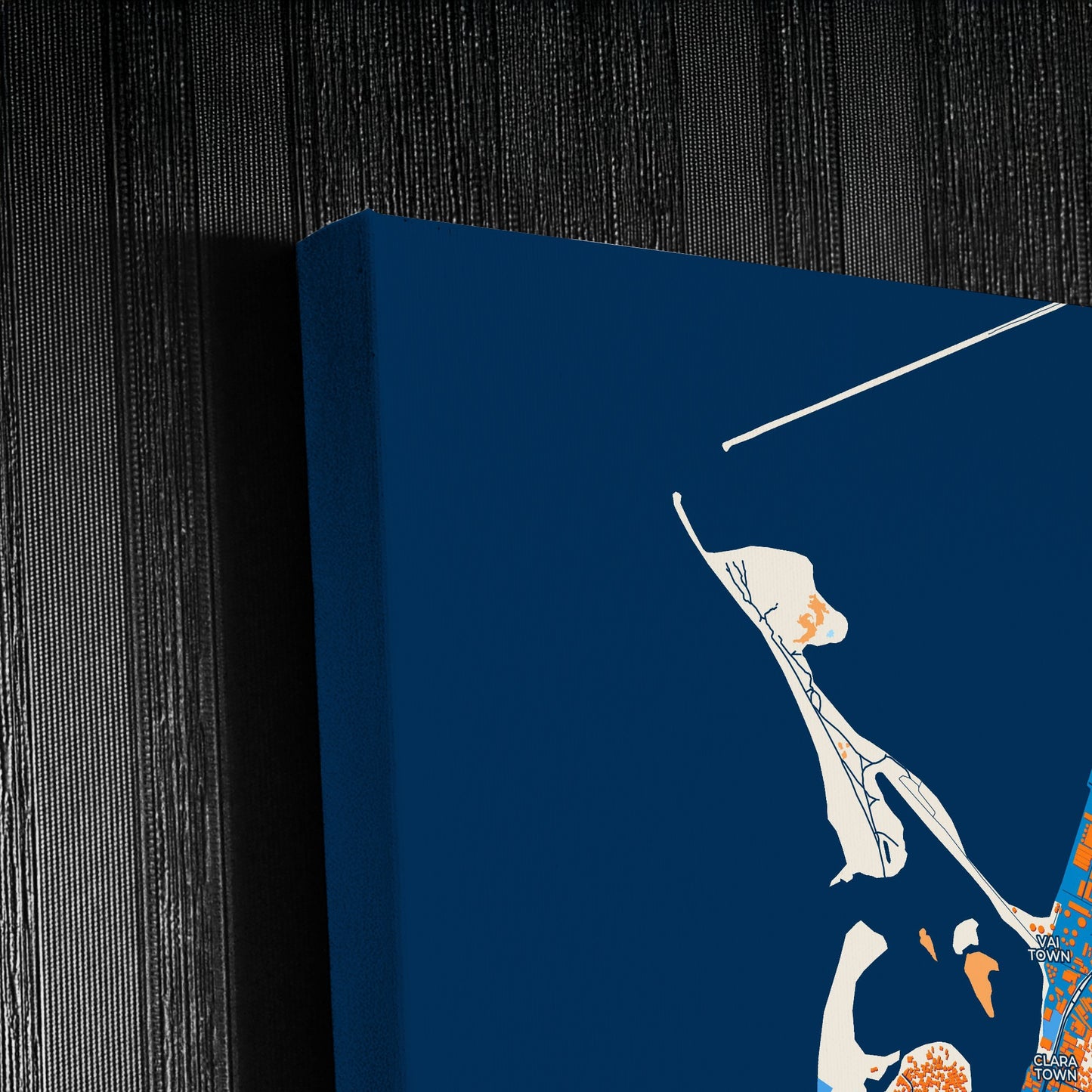 Monrovia Liberia Colorful City Map Canvas Print Detail