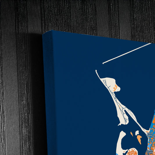 Monrovia Liberia Colorful City Map Canvas Print Detail