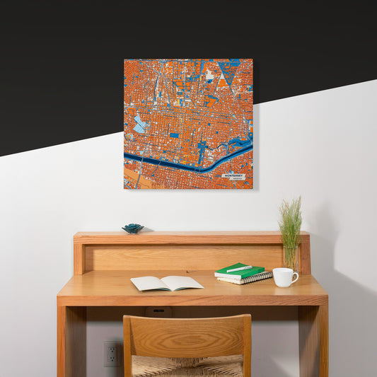 Monterrey Mexico Colorful City Map Canvas Print Scene