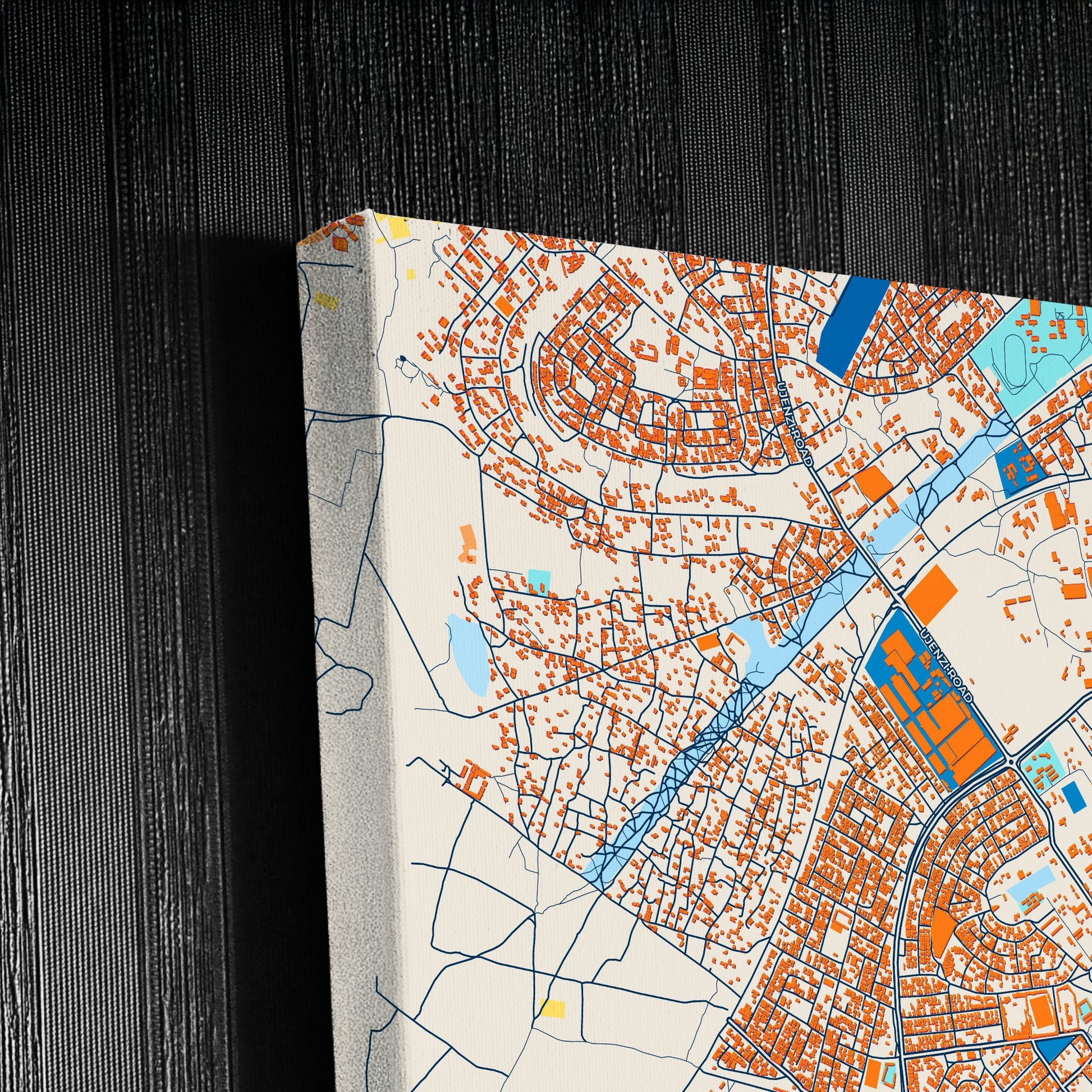 Morogoro Tanzania Colorful City Map Canvas Print Detail